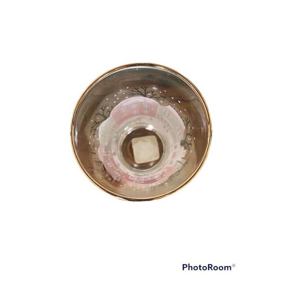 Libbey Winter Scenery Glass with Gold Rim VINTAGE COLLECTIBLE NWT - Picture 3 of 6